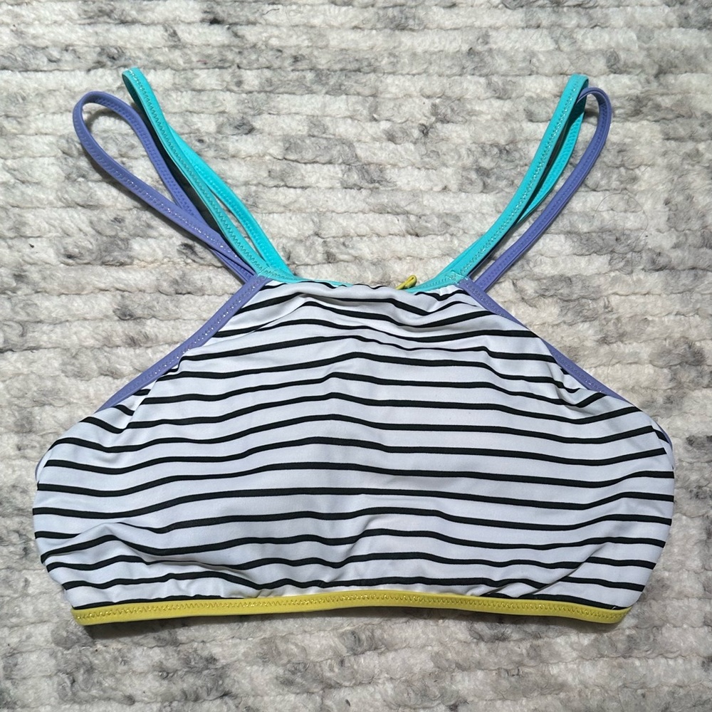 Victorias Secret Bikini Top Striped Small Sporty